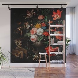 The Overturned Bouquet by Abraham Mignon Wall Mural