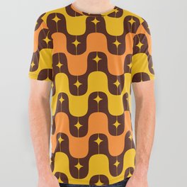 Groovy Wavy Geo All Over Graphic Tee