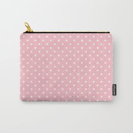 Dots (White/Pink) Carry-All Pouch