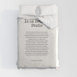 In an Artist's Studio - Christina Rossetti Poem - Literature - Typewriter Print 1 Duvet Cover