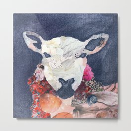 Sheep portrait Metal Print