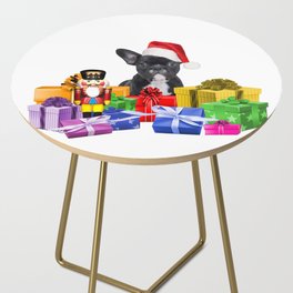 Merry Christmas French Bulldog Gifts - Nutcracker Side Table