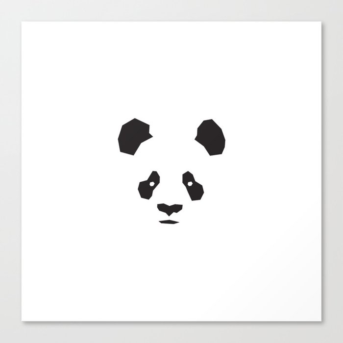 Poly Panda Small Canvas Print