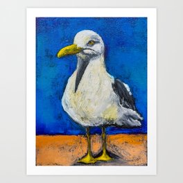 simple seagull Art Print