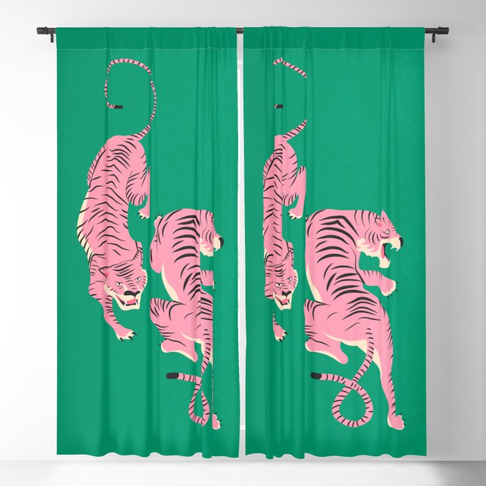 The Chase: Pink Tiger Edition Blackout Curtain