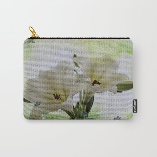White Lily Carry-All Pouch