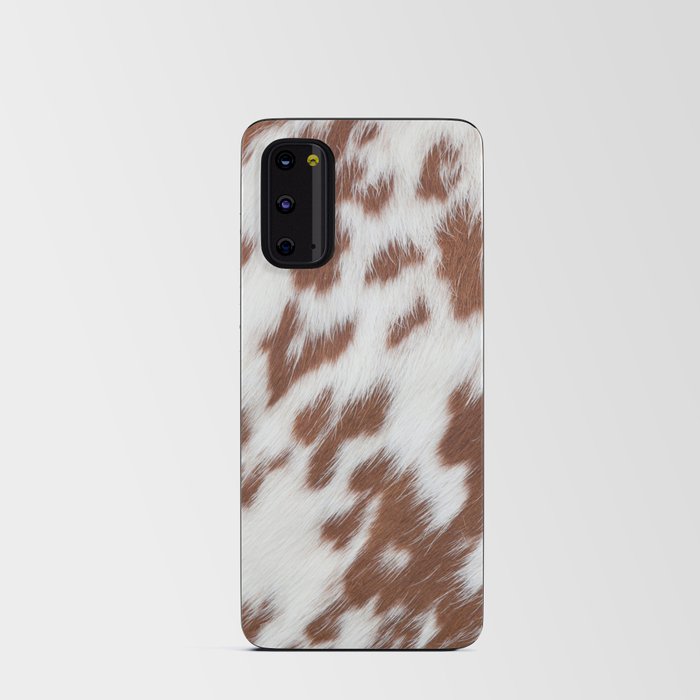 Brown and White Cowhide, Cow Skin Print Pattern Android Card Case