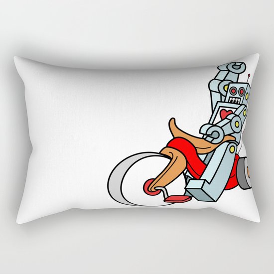 Hot Wheeling Robot Love Rectangular Pillow