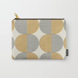 Semicircle Stripes - Gold Carry-All Pouch