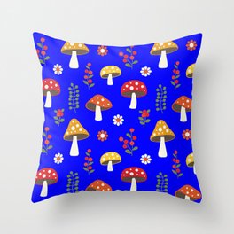 Mushroom Mosaics: Patterns from the Forest Floor Throw Pillow