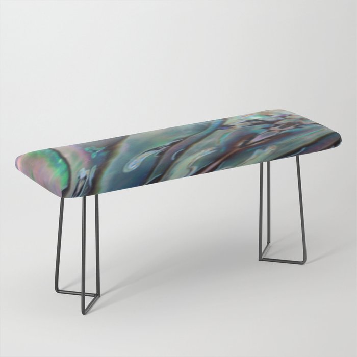 Green Abalone Iridescent Pearl Shell Bench