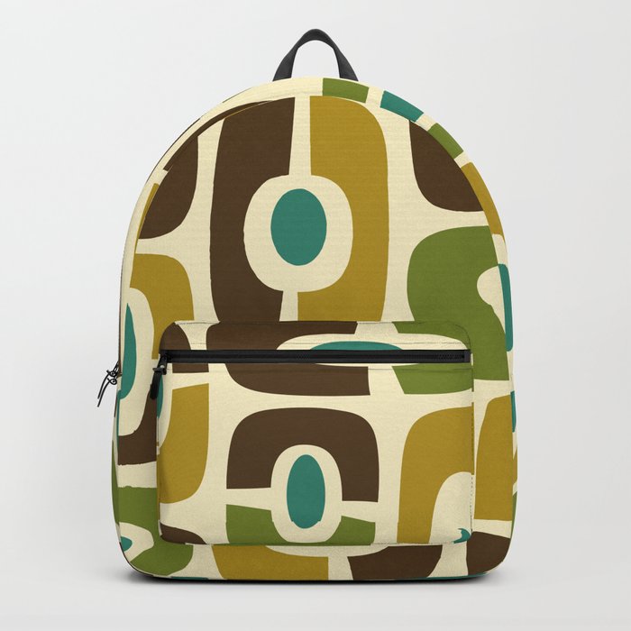 Colorful Mid-Century Modern Cosmic Abstract 398 Backpack