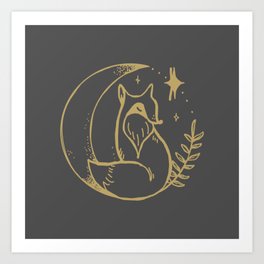 Fox & the Moon Art Print
