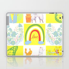 Yellow and Cute Collage Laptop Skin