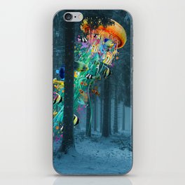 New Winter forest of Electric Jellyfish iPhone Skin