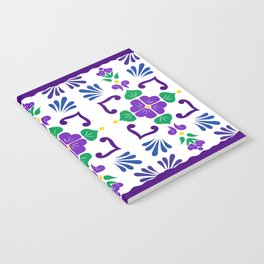 Purple 2, Framed Talavera Flower Notebook