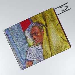 Harlem Renaissance 'James Baldwin' Portrait by Jeanpaul Ferro Picnic Blanket