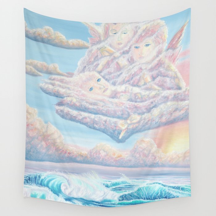 Les anges gardiens de l'amour Wall Tapestry
