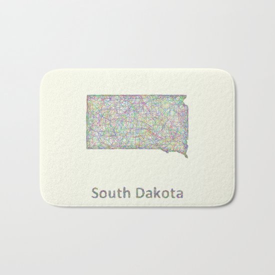 South Dakota map Bath Mat
