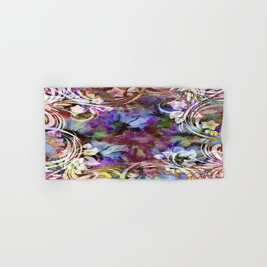 Fancy Midnight Floral Hand & Bath Towel