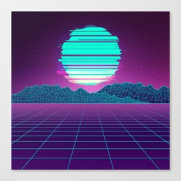 The Future World Synthwave  Canvas Print