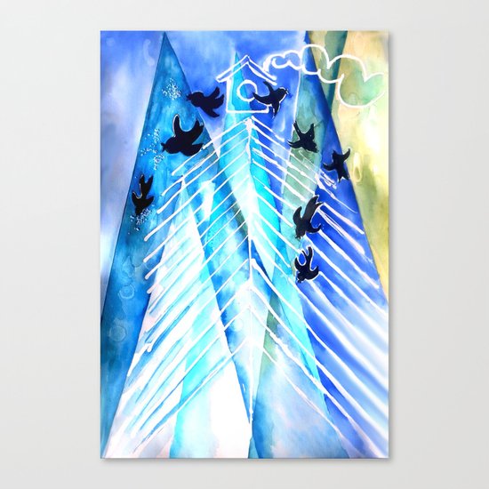 Black Birds Canvas Print
