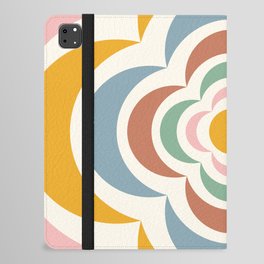 Floral Abstract Shapes 12 in Retro Tones iPad Folio Case