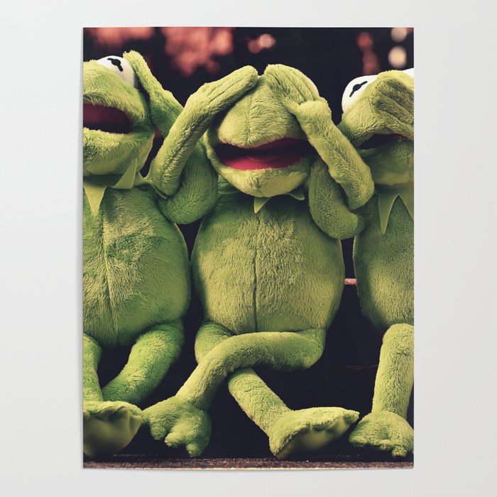 Kermit Green Frog Poster