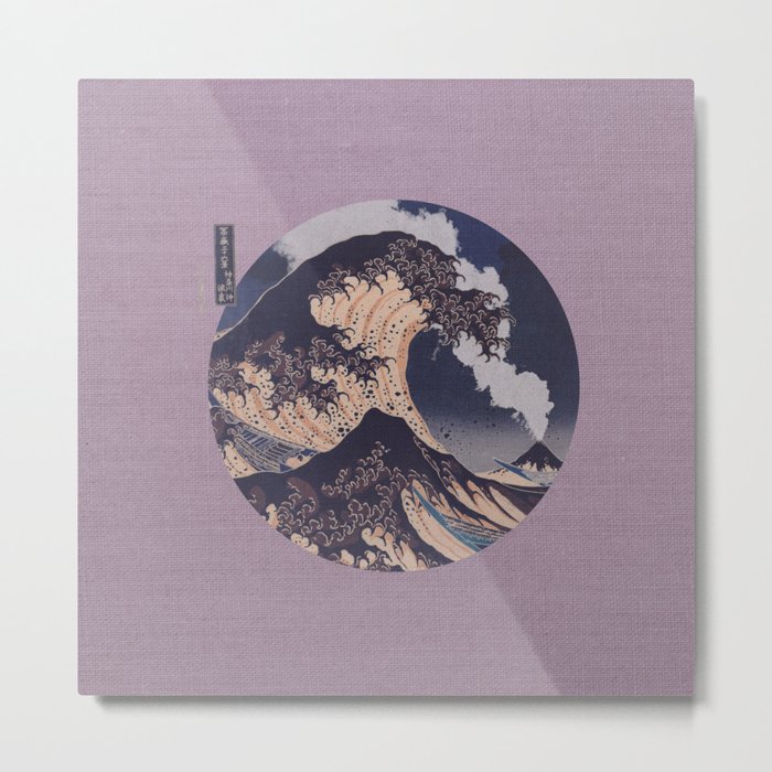 The Great Wave Off Kanagawa Eruption Metal Print
