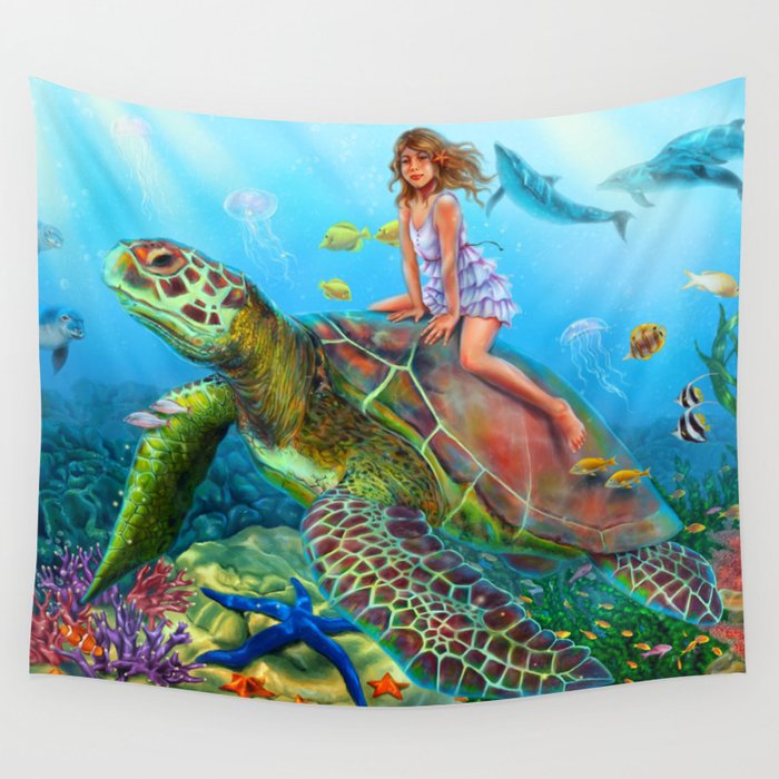 Society6 ocean online tapestry