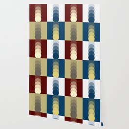 Grid retro color shapes patchwork 2 Wallpaper