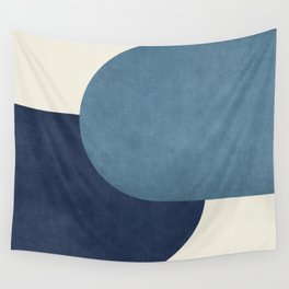 Halfmoon Colorblock - Blue Wall Tapestry
