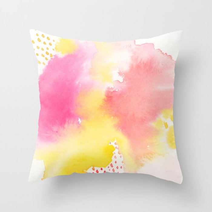 Watercolour Abstract (Pink + Yellow 