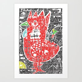 bantam cockerel Art Print
