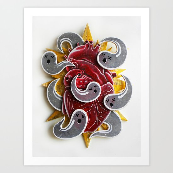 "HAUNTED HEART" Art Print