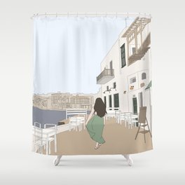MEDITERRANEAN HOLIDAY Shower Curtain