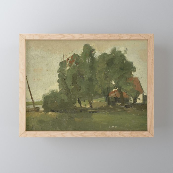 Farmstead, George Hendrik Breitner, c. 1880 - c. 1923 Framed Mini Art Print
