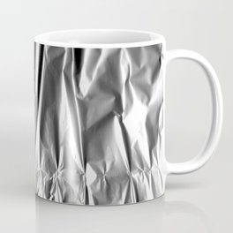 FOIL Coffee Mug | Abstract, Urban, Contemporary, Silver, Light, Metal, Aluminum, Digital Manipulation, Black and White, Elegant 