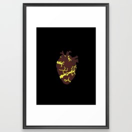 Kintsugi black Framed Art Print