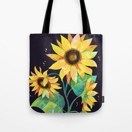 Colorfull sunflower illustration Tote Bag