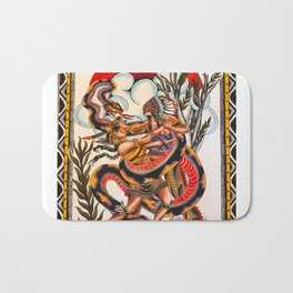 Bert Grimm’s Serpent Girl Bath Mat | Tattooart, Watercolor, Acrylic, Traditionaltattoo, Ink, Indian, Painting, Snake, Digital, Vintage 