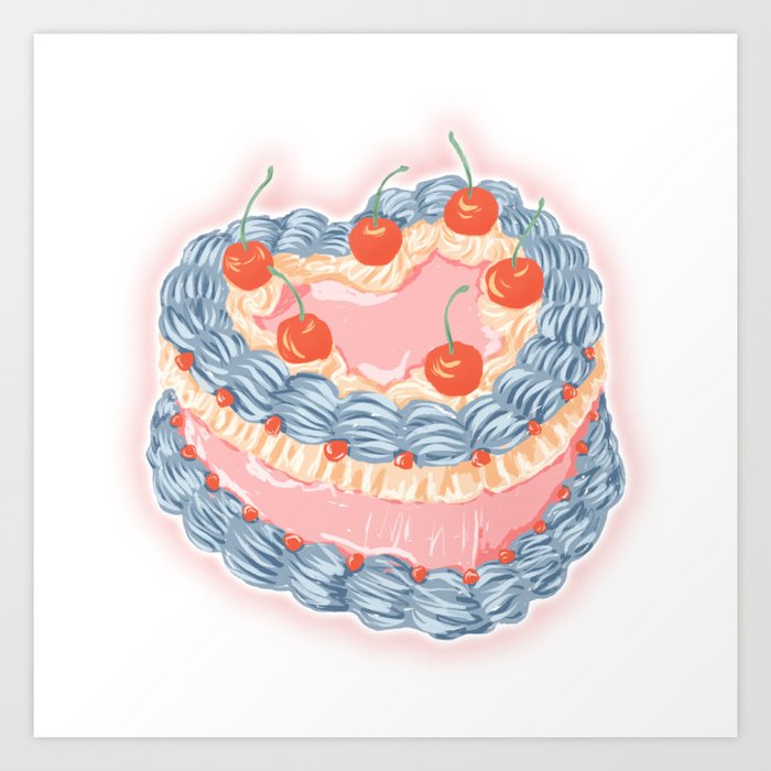 vintage birthday cake clipart