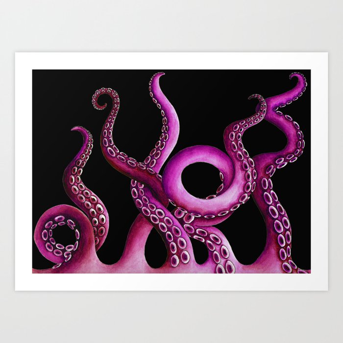 Pink Kraken Art Print