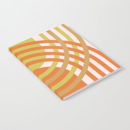 Arches Composition in Russet Orange and Light Olive Green  Notebook