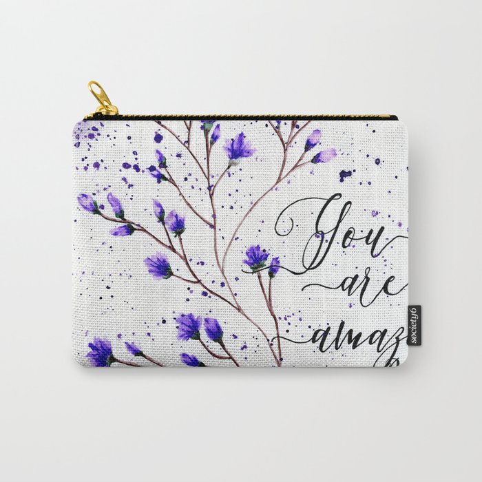 purple flowers Carry-All Pouch