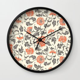 Elegant oriental floral pattern Wall Clock