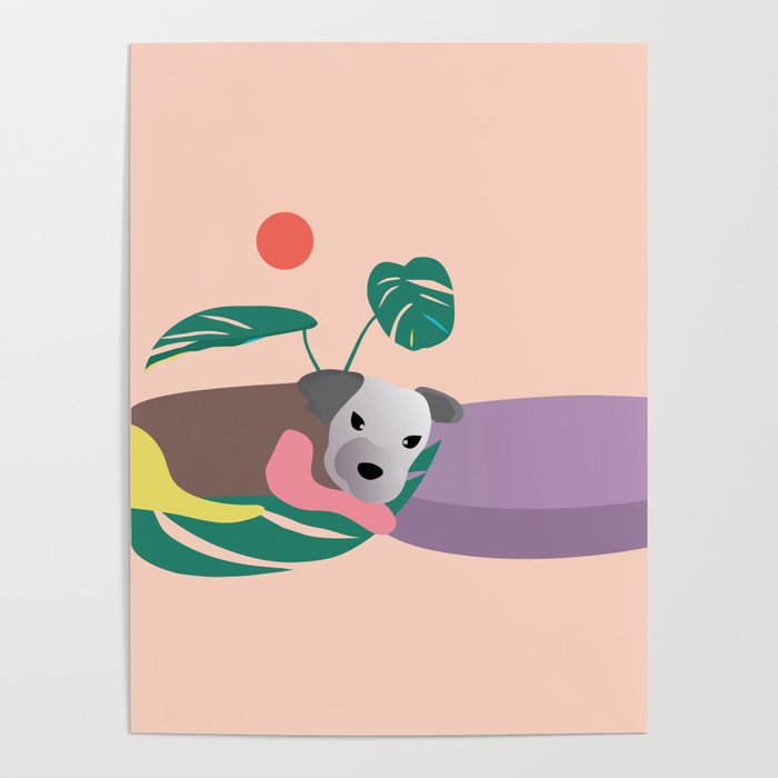 Summer Vibe Stay Cool Dog Indoor Dog_c2 Poster