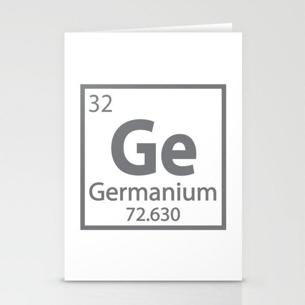 Germanium - Germany Science Periodic Table Stationery Cards