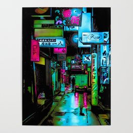 Cyberpunk neons Poster
