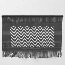 Minimalist Waves 7 in Black and White Wall Hanging